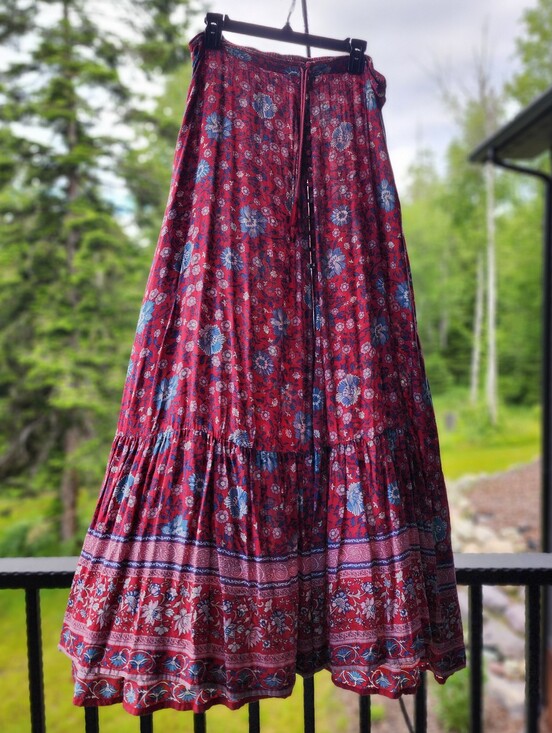 Spell Dresses & Skirts - Spell & Gypsy Folktown Skirt Wine XL Rare Vintage Boho Maxi